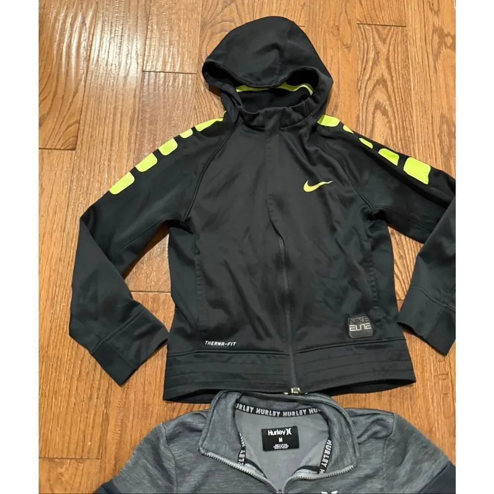 Nike and Hurley boys athletic pullover sweater bundle M